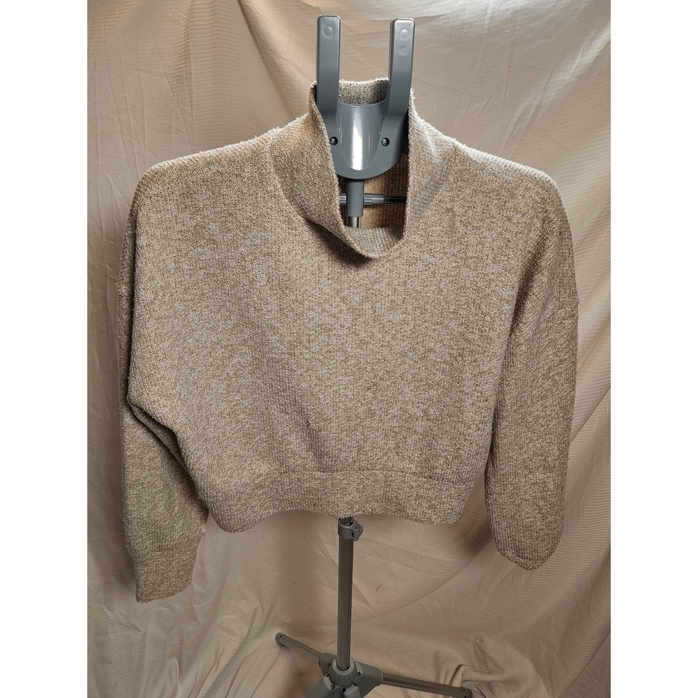 Offline by Aerie Marled Mock Neck Cropped Knit Sweater XS EUC